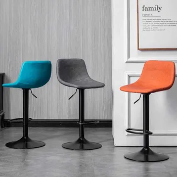 Регулируемые стулья для лаунж-бара Круглый металлический дизайнерский трубчатый барный стул Табуреты Altos Cocina из нержавеющей стали Аксессуары для дома  10