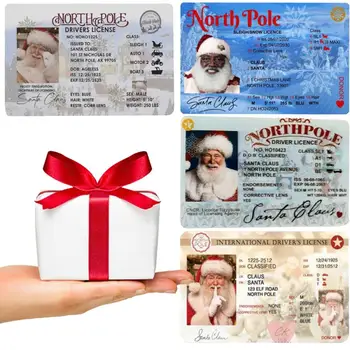 Рождественские Подарки Для детей Санта Клаус Потерял Водительские права на вождение Саней Рождественские Водительские права на вождение Саней  5