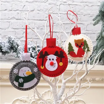 Рождественский кулон с принтом Рождественской елки, Подвесной орнамент, украшение для дома, с Новым 2024 годом, Рождественские праздничные украшения  5