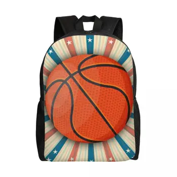 Рюкзак с баскетбольным рисунком для мужчин и женщин, легкая школьная спортивная сумка для колледжа, сумки для книг с принтом, дорожная сумка для детей, мальчиков и девочек  5