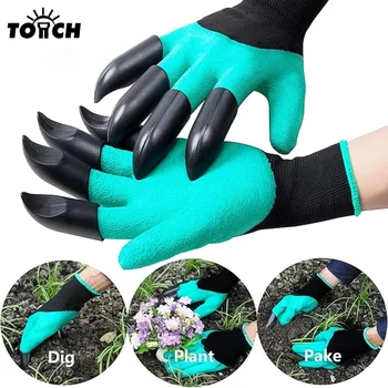 Садовые перчатки с когтями, дышащие Водонепроницаемые Рабочие перчатки для копания, посадки, устойчивые к укусам, нескользящие Защитные латексные перчатки  5