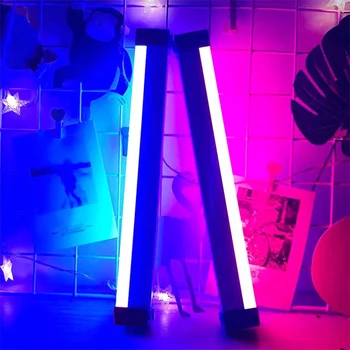 Светодиодный RGB ночник для фотосъемки Заполняющий Свет Красочная атмосфера лампы Ламповые фонари-палочки Перезаряжаемый Светильник для декора комнаты с магнитом  4