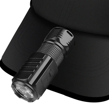 Светодиодный Портативный Фонарик IPX4 Водонепроницаемый Сверхсильный Световой Факел 500LM Smart Torch с Зажимом для Ручки USB Зарядка для Пеших прогулок Кемпинга  5