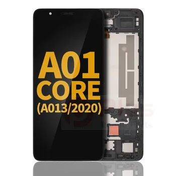 Сенсорный ЖК-дисплей с заменой рамки для Samsung Galaxy A01 Core (A013/2020) (Восстановленный) (черный)  1