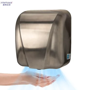 Сертификат OEM CB CE, высокоскоростная автоматическая струйная сушилка для рук из нержавеющей стали 304, рекламный вентилятор для туалета, 10 секунд (белый)  5