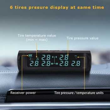 Система контроля давления в шинах беспроводной ЖК-дисплей давление 8бар детектор Цифровой контроль давления в шинах высокая точность  4