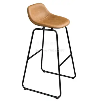 Скандинавский барный стул со спинкой, барный стол, мебель для дома, кухонный стул, Высокий табурет, Фото из магазина одежды, Барный стул, барные стулья  5