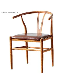 Скандинавский обеденный стул home Y стул с кованой спинкой стул Taishi современный минималистичный круглый стул имитация массива дерева  10