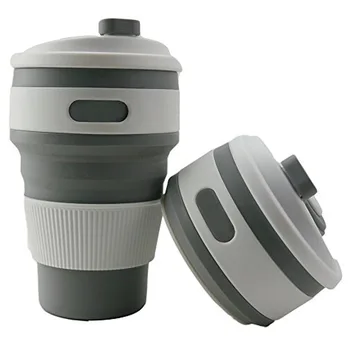 Складная силиконовая чашка Портативная силиконовая телескопическая складная кофейная чашка для питья Многофункциональная складная силиконовая кружка для путешествий  5