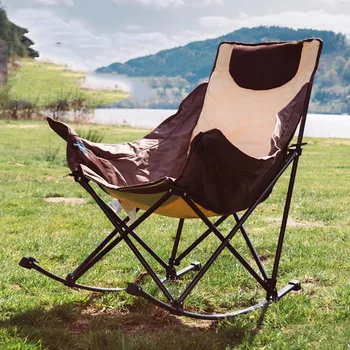 Складное кресло-качалка для отдыха на природе, рыбалки, Сверхлегкого портативного шезлонга, дизайнерской мебели для патио Silla Playa Plegables  5