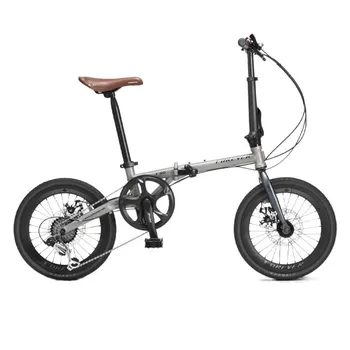 Складной велосипед 16 дюймов, детский, для езды на велосипеде, для поездок на работу, для взрослых, Маленький, ультралегкий, 7-ступенчатый Ретро-Велосипед с регулируемой скоростью  5