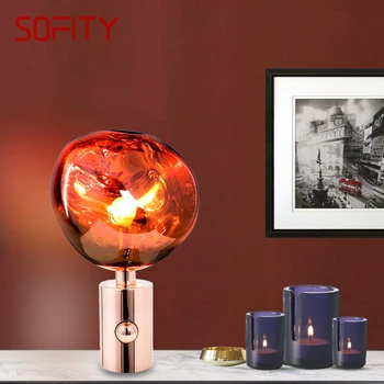 Современная настольная лампа SOFITY Nordic, модная и простая настольная лампа для гостиной, спальни, креативного светодиодного оформления  5