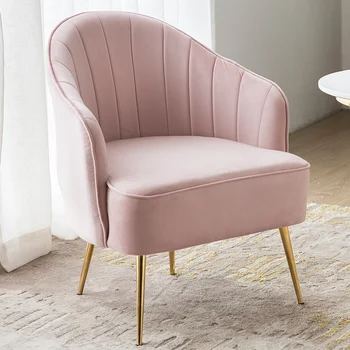 Современное дизайнерское кресло для тщеславия на открытом воздухе Розовая Мобильная спальня Офисное кресло на полу Роскошная мебель для салона Cadeira De Escritorio  5