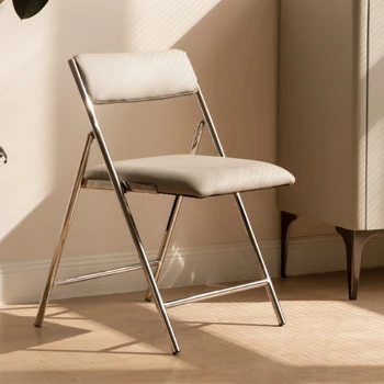 Современные роскошные обеденные стулья из нержавеющей стали, кресло для отдыха в гостиной, письменный стол, домашняя мебель Sillas De Comedor A2  5