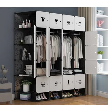Современные шкафы-купе Простые Складные вешалки для одежды из современной пластиковой ткани, Органайзер для шкафа для хранения, мебель для прихожей XF116YH  5