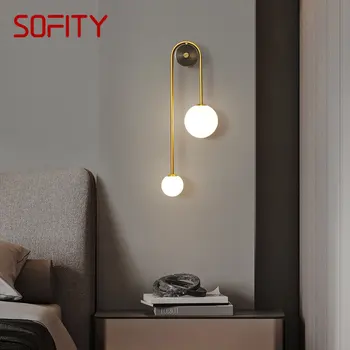 Современный латунный настенный светильник ULANI LED Creative Золотисто-медный светильник-бра для декора Дома, гостиной, прикроватной тумбочки в спальне  3