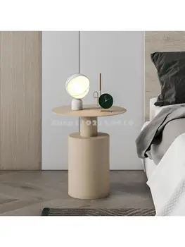 Современный Минималистичный Прикроватный столик в Скандинавском стиле, Круглый стол для спальни, Креативный Прикроватный столик, Легкий Роскошный Железный Прикроватный столик  10