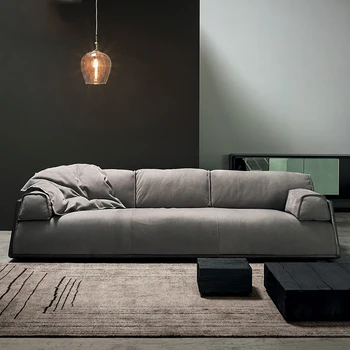 Современный минималистичный небольшой диван из матовой ткани в современном минималистичном стиле для гостиной, не стирающийся, матовый кожаный диван  5