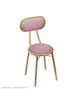 Современный минималистский стул для макияжа в спальне принцессы для девочек, комод, табурет для маникюра, спинка красного стула в скандинавском стиле.  10