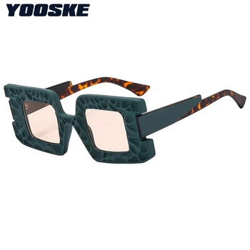 Солнцезащитные очки YOOSKE Sqaure, Женские Модные Солнцезащитные очки Оверсайз, Мужские Классические Очки для путешествий и вождения, Женские Популярные Черные очки для глаз.  5
