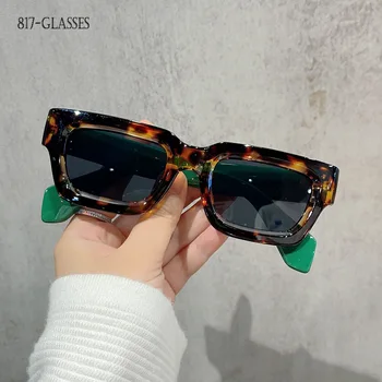 Солнцезащитные очки в стиле ретро для мужчин и женщин, Маленькая оправа для очков, Вогнутая Широкая ножка, Мраморный узор  3