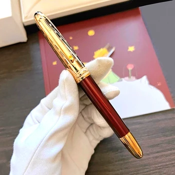 Специальное издание Petit Prince 163 Ручка-роллер MB Шариковая ручка Красная / синяя Металлическая Офисная ручка для письма с серийным номером  5