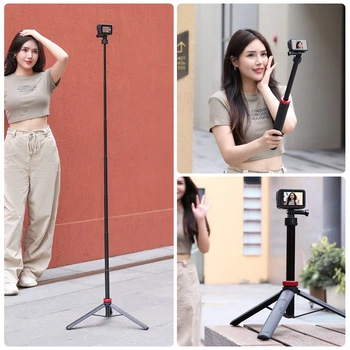 Спортивная камера Ulanzi Go-Quick II Selfie Stick для Спортивных камер GoPro 11/10/9/8 Insta360 Штатив Магнитный Быстроразъемный 140 см  2