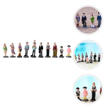 Статуэтка из песка, статуэтки людей из смолы, миниатюрные модели, семейные фигурки, декор  5