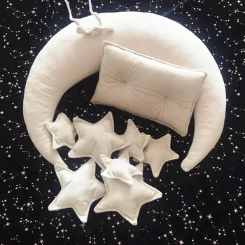 Сувениры для месячного ребенка - Набор фотоаксессуаров-подушек для новорожденных, реквизит для фотосъемки Star Moon  5