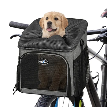 Сумка для переноски корзины для велосипеда для собак, рюкзак для переноски домашних животных, Велосипедная передняя сумка для переноски домашних животных, Велосипедная Верхняя трубчатая рама, Передняя сумка для переноски  5