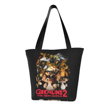 Сумка для покупок Gremlins 2 Goon Crew, женская холщовая сумка через плечо, моющиеся продуктовые сумки Gizmo Mogwai.  10