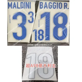 Супер ретро 1998 Италия, нашивка MaLDINI BaGGIO R. именной значок  3