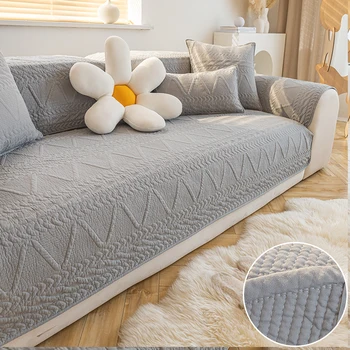 Толстый хлопковый чехол для дивана, высококачественная нескользящая диванная подушка, диванное полотенце, чехлы для диванов в скандинавском стиле для украшения дома, гостиной  5