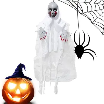 Украшения с привидениями на Хэллоуин, Страшные украшения с привидениями на Хэллоуин, дизайн с истекающим кровью лицом Призрака, Страшный декор для Хэллоуина, Мрачные Жнецы, Страшный декор  5