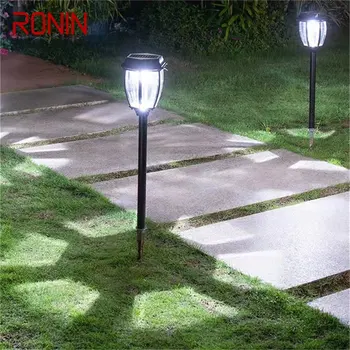 Уличный современный газонный светильник RONIN, черное освещение, водонепроницаемое IP65, для дома, для украшения сада виллы  5