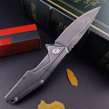 Универсальный Карманный Складной Нож Kershaw 1318 Stonewash Blade Тактические Портативные Ножи Для Самообороны Ножи Выживания Открытый EDC Инструмент  5