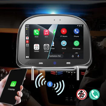 Универсальный экран заднего подголовника автомобиля, развлечения, HD Смарт-экран Carplay, Литой экран мобильного телефона, Беспроводной Carplay Android Auto  5