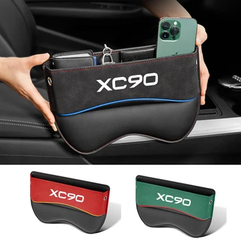 Универсальный ящик для хранения Автокресел Volvo XC90, Органайзер для зазора в Автокресле, Боковая сумка для сиденья, Зарезервированное Отверстие для зарядного кабеля, автомобильные аксессуары  5
