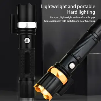 Усовершенствованный светодиодный фонарик, Цвет которого привлекает внимание, Маленький и легкий, удобный фонарик-трансформер с тремя передачами  10