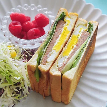 Форма для сэндвич-вафель Двусторонняя сковорода из алюминиевого сплава, легко моющаяся форма для выпечки сэндвичей на завтрак, блинов, тостов, омлетов  5