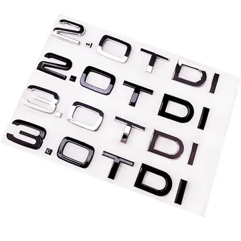Хромированные Черные Буквы ABS 2.0 TDI 3.0 TDI Задний Багажник Логотип Багажника Значок Эмблема Наклейка Наклейка Для Audi A3 A4 A5 A6 Q3 Q5 Q7 S7  5