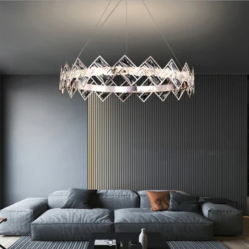 Художественная Светодиодная Люстра Подвесной светильник Потолочный светильник Nordic Modern K9 Crystal Home Украшение гостиной Подвесной светильник для спальни  5