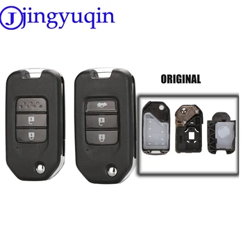 Чехол для ключей от автомобиля jingyuqin 2/3B для Honda Civic City Fit HR-V XR-V Складной чехол для ключей от автомобиля с откидной крышкой  5