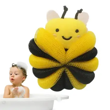 Шарики для ванной, губка для ванны, скруббер для чистки тела, губка для душа в ванной, Нежная губка для душа в форме пчелы, моющий шарик для ванны  5