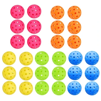 Шарики для пиклбола, 6 упаковок шариков для пиклбола с сетчатым мешком, уличные шарики для пиклбола F2TC  5