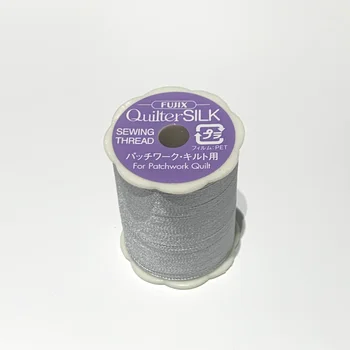 Шелковые швейные нитки FUJIX Quilter для пэчворка № 16, 100% шелк, 20 метров, диаметр 0,3 мм, Сделано в Японии  10