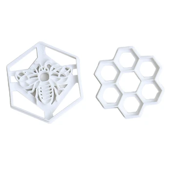 Штампы для печенья DIY Формы Для печенья Honeybee / Honeycomb Shape Пластиковые Штампы Для печенья A0KF  5