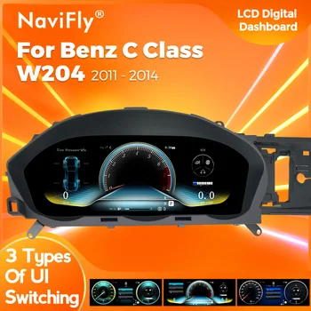 Экран Спидометра Цифровой Приборной панели NaviFly LCD Для Mercedes Benz C Class W204 W205 2011-2018 Виртуальная Приборная Панель Кабины  5