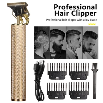 Электрические Беспроводные машинки для стрижки волос, заряжающиеся через USB, Беспроводной триммер для волос, винтажные Парикмахерские машинки для стрижки волос, портативные для стрижки волос для мужчин  5