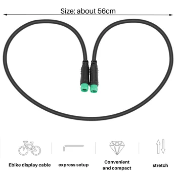 Электрический Велосипед Ebike 5-Контактный Разъем Удлинителя Дисплея от Мужчины к Мужчине для Bafang Mid Motor BBS01/BBS02/BBSHD  4